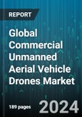 Global Commercial Unmanned Aerial Vehicle Drones Market by Drone Type (Fixed Wing Drones, Hybrid Drones, Multi Rotor Drones), Application (Agriculture, Audit, Surveillance, Inspection & Monitoring, Consumer Goods & Retail) - Forecast 2024-2030- Product Image