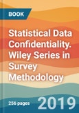 Statistical Data Confidentiality. Wiley Series in Survey Methodology- Product Image