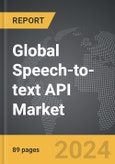 Speech-to-text API - Global Strategic Business Report- Product Image