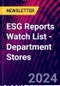 ESG Reports Watch List - Department Stores - Product Image