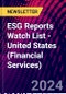 ESG Reports Watch List - United States (Financial Services) - Product Thumbnail Image