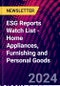 ESG Reports Watch List - Home Appliances, Furnishing and Personal Goods - Product Thumbnail Image