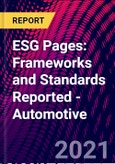 ESG Pages: Frameworks and Standards Reported - Automotive- Product Image
