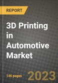 3D Printing in Automotive Market - Revenue, Trends, Growth Opportunities, Competition, COVID-19 Strategies, Regional Analysis and Future Outlook to 2030 (By Products, Applications, End Cases)- Product Image