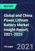 Global and China Power Lithium Battery Market Insight Report, 2021-2025- Product Image