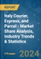 Italy Courier, Express, and Parcel (CEP) - Market Share Analysis, Industry Trends & Statistics, Growth Forecasts 2020 - 2029 - Product Image