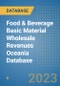 Food & Beverage Basic Material Wholesale Revenues Oceania Database - Product Image