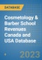 Cosmetology & Barber School Revenues Canada and USA Database - Product Image