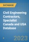 Civil Engineering Contractors, Specialist Canada and USA Database - Product Thumbnail Image