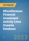 Miscellaneous Financial Investment Activity Lines Oceania Database - Product Image