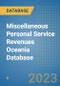 Miscellaneous Personal Service Revenues Oceania Database - Product Image
