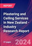 Plastering and Ceiling Services in New Zealand - Industry Research Report- Product Image