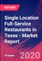Single Location Full-Service Restaurants in Texas - Industry Market Research Report - Product Thumbnail Image