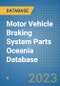Motor Vehicle Braking System Parts Oceania Database - Product Image