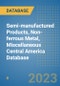 Semi-manufactured Products, Non-ferrous Metal, Miscellaneous Central America Database - Product Thumbnail Image