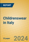 Childrenswear in Italy- Product Image