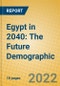 Egypt in 2040: The Future Demographic - Product Image