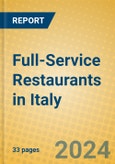 Full-Service Restaurants in Italy- Product Image