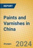 Paints and Varnishes in China- Product Image