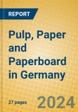 Pulp, Paper and Paperboard in Germany- Product Image