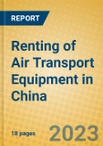 Renting of Air Transport Equipment in China- Product Image