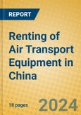 Renting of Air Transport Equipment in China- Product Image