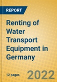 Renting of Water Transport Equipment in Germany- Product Image