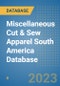 Miscellaneous Cut & Sew Apparel South America Database - Product Thumbnail Image