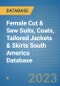 Female Cut & Sew Suits, Coats, Tailored Jackets & Skirts South America Database - Product Thumbnail Image