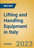 Lifting and Handling Equipment in Italy- Product Image
