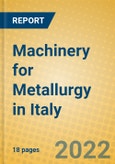Machinery for Metallurgy in Italy- Product Image