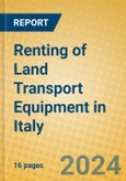 Renting of Land Transport Equipment in Italy- Product Image