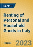 Renting of Personal and Household Goods in Italy- Product Image