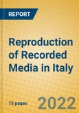 Reproduction of Recorded Media in Italy- Product Image