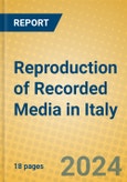 Reproduction of Recorded Media in Italy- Product Image