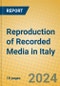 Reproduction of Recorded Media in Italy - Product Thumbnail Image