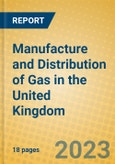 Manufacture and Distribution of Gas in the United Kingdom: ISIC 402- Product Image