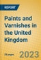Paints and Varnishes in the United Kingdom: ISIC 2422 - Product Image