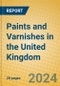 Paints and Varnishes in the United Kingdom - Product Image