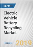 Electric Vehicle Battery Recycling Market by Application: Global Opportunity Analysis and Industry Forecast, 2018 - 2025- Product Image