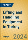 Lifting and Handling Equipment in Turkey- Product Image
