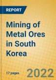 Mining of Metal Ores in South Korea- Product Image