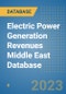 Electric Power Generation Revenues Middle East Database - Product Image
