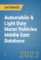 Automobile & Light Duty Motor Vehicles Middle East Database - Product Thumbnail Image