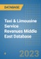 Taxi & Limousine Service Revenues Middle East Database - Product Thumbnail Image