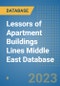 Lessors of Apartment Buildings Lines Middle East Database - Product Image