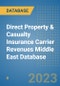 Direct Property & Casualty Insurance Carrier Revenues Middle East Database - Product Image