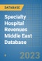 Specialty Hospital Revenues Middle East Database - Product Image