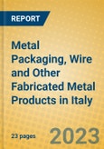 Metal Packaging, Wire and Other Fabricated Metal Products in Italy- Product Image
