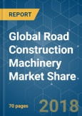 Global Road Construction Machinery Market Share - Segmentation by Machine Type (Motor Graders, Road Roller, Wheel Loaders, Concrete Mixer) and by Geography - Growth, Trends, and Forecast (2018 - 2023)- Product Image